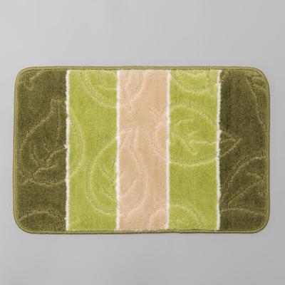 Коврик для дома Доляна «Листья», 38×58 см, цвет зелёный