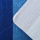 Коврик для дома Доляна «Листья», 40×60 см, синий - Фото 4