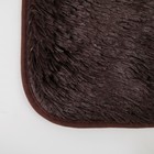 Коврик для ванной Доляна «Пушистик», 50×80 см, цвет коричневый - Фото 2