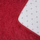 Коврик для ванной и туалета Доляна «Пушистик», 50×80 см, цвет бордовый - Фото 2