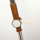 Швабра для мытья пола плоская Доляна, насадка х/б 40×12 см, телескопическая стальная ручка 85-127 см - Фото 4