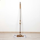 Швабра для мытья пола плоская Доляна, насадка х/б 40×12 см, телескопическая стальная ручка 85-127 см - Фото 6