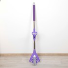 Швабра для мытья пола со складным отжимом Доляна, насадка ПВА 27×6 см, телескопическая стальная ручка 105-130 см - Фото 3