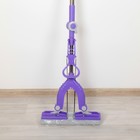 Швабра для мытья пола со складным отжимом Доляна, насадка ПВА 27×6 см, телескопическая стальная ручка 105-130 см - Фото 2