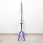 Швабра для мытья пола со складным отжимом Доляна, насадка ПВА 27×6 см, телескопическая стальная ручка 105-130 см - Фото 3