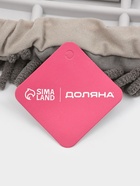 Швабра для мытья пола плоская гибкая Доляна, насадка из микрофибры букли 29×13 см, телескопическая стальная ручка 75(116) см, серая - Фото 12