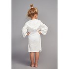 Халат махровый с капюшоном для девочки, рост 98-104 см, цвет белый 1431-56 - Фото 3