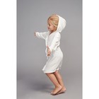 Халат махровый с капюшоном для девочки, рост 98-104 см, цвет белый 1431-56 - Фото 6