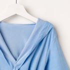 Халат махровый с капюшоном, рост 86-92 см, цвет голубой - Фото 2