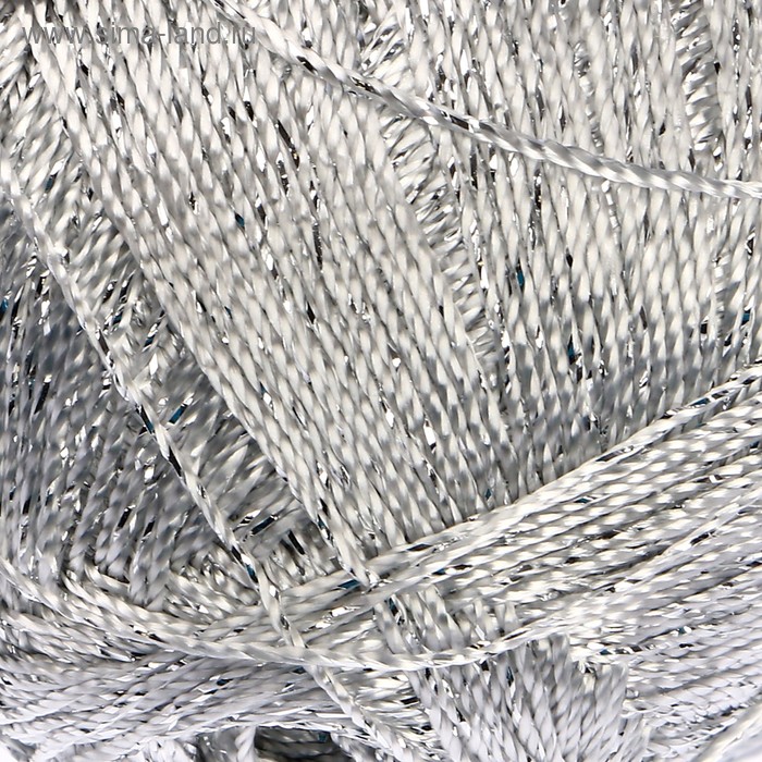 Пряжа "Bright" 80% полиамид, 20% металлик 340м/90г (128 серебро) - Фото 1