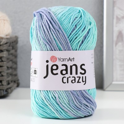 Пряжа "Jeans crazy" 55% хлопок, 45% акрил 160м/50гр (8203  принт)