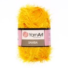 Пряжа "Samba" 100% полиэстер 150м/100гр (5500 ярко-желтый) - Фото 2