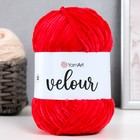 Пряжа "Velour" 100% микрополиэстер 170м/100г (846 красный) - Фото 8