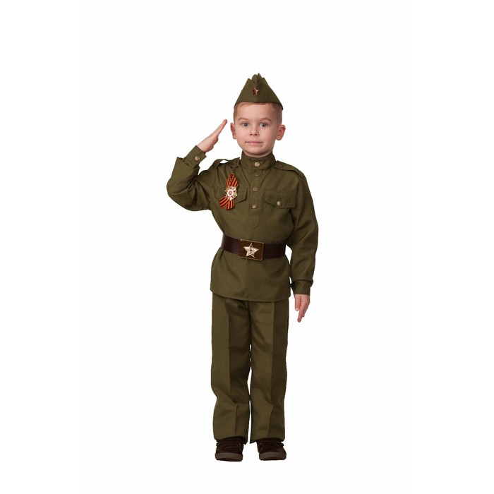 Карнавальный костюм «Солдат», текстиль, размер 36 - Фото 1
