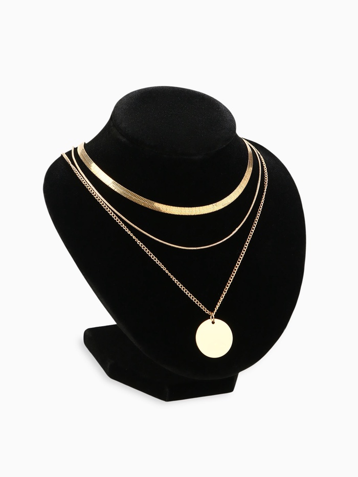 Бюст для украшений QF, 13×12.5×15.5 см, h=15.5 см, чёрный - Фото 1