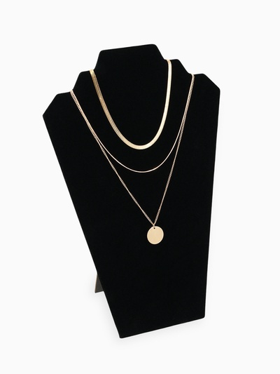 Бюст для украшений QF, 21×11×31 см, h=31 см, чёрный