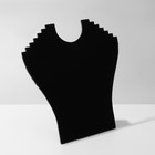 Бюст для украшений, 23×7×24 см, h=24 см, цвет чёрный - фото 9719911