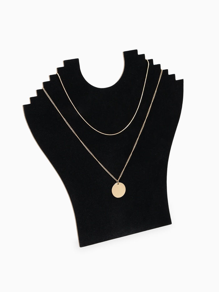 Бюст для украшений QF, 23×7×24 см, h=24 см, чёрный - Фото 1