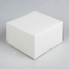 Упаковка для капкейков на 4 шт, без окна, белая 16 х 16 х 10 см - фото 318065717