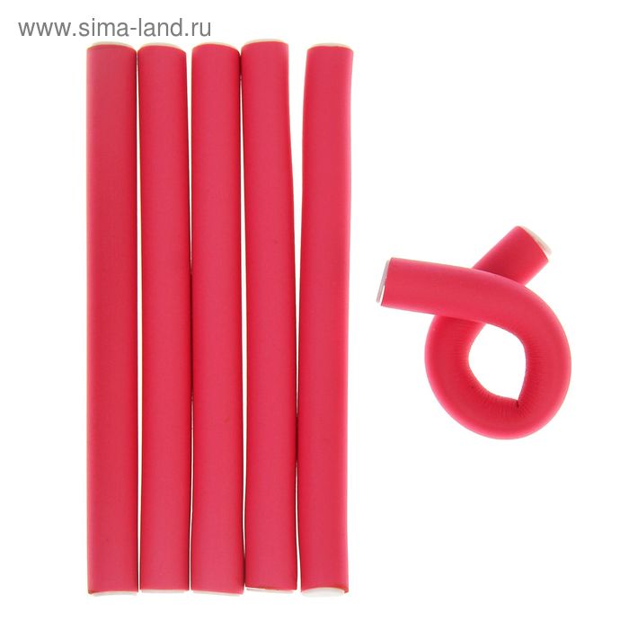 Бигуди "Бумеранг", d=1,5см, 18см, 6шт, цвет МИКС - Фото 1