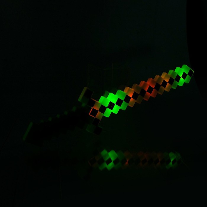 Меч световой «Крафт», световые и звуковые эффекты, работает от батареек, цвета МИКС - фото 1883358014