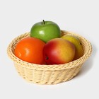 Корзинка для фруктов и хлеба Доляна «Ваниль», 21×21×7 см - Фото 2