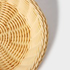 Корзинка для фруктов и хлеба Доляна «Ваниль», 21×6.5 см, пластик, плетёная, молочная - Фото 5