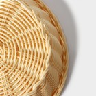 Корзинка для фруктов и хлеба Доляна «Ваниль», 21×6.5 см, пластик, плетёная, молочная - Фото 6