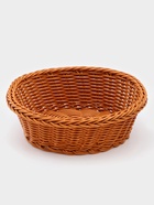 Корзинка для фруктов и хлеба Доляна «Капучино», 21×7 см, пластик, плетёная, коричневая - Фото 3