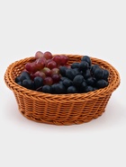 Корзинка для фруктов и хлеба Доляна «Капучино», 21×7 см, пластик, плетёная, коричневая - Фото 4