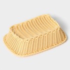 Корзинка для фруктов и хлеба Доляна «Ваниль», 24×17×6.5 см, пластик, плетёная, бежевая - Фото 6
