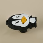 Ручка кнопка детская KID 012, "Пингвиненок", резиновая, черная - Фото 3