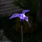 Садовый светильник Uniel Colibri на солнечной батарее, 13 × 76 × 8 см, свечение мульти (RGB) - фото 24419218