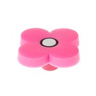Ручка кнопка детская KID 023, "Цветочек 1", резиновая,розовая - Фото 1
