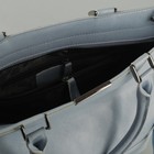 Сумка женская, отдел с перегородкой, наружный карман, длинный ремень, цвет голубой - Фото 5