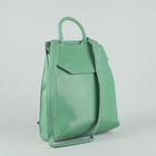 Рюкзак на молнии с расширением, наружный карман, цвет мятный - Фото 6