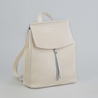Рюкзак с перегородкой на молнии, наружный карман, цвет бежевый - Фото 1