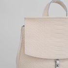 Рюкзак с перегородкой на молнии, наружный карман, цвет бежевый - Фото 4