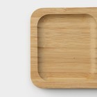 Менажница Доляна Striata, 2 секции, 17×9.5 см, бамбук, бежевая, форма МИКС - Фото 4