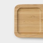 Менажница Доляна Striata, 4 секции, 33×9.5 см, бамбук, бежевая - Фото 4