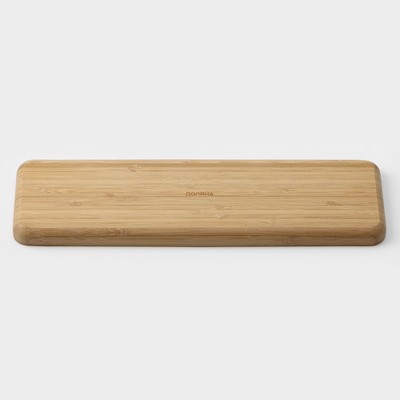 Менажница Striata, 4 секции, 33×9.5 см, бамбук, бежевая