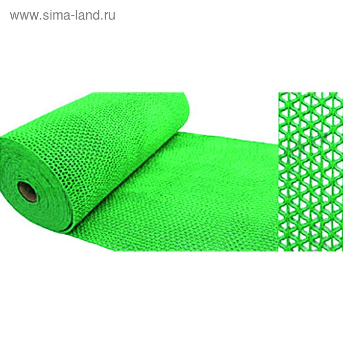 Коврик-дорожка противоскользящий Zig-Zag 5мм 0,9х12 м, цвет зеленый