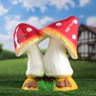 Садовая фигура "Пара мухоморов", разноцветная, керамика, 34 см - Фото 1