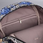 Рюкзак молодёжный, отдел на молнии, 3 наружных кармана, цвет синий/серый - Фото 5