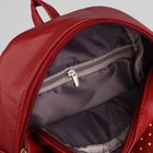 Рюкзак молодёжный на молнии, 1 отдел, наружный карман, цвет бордовый - Фото 5
