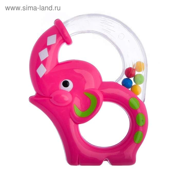 Игрушка-погремушка «Радужный слоник», цвета МИКС - Фото 1