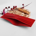 Портмоне женское с хлястиком, отдел для карт, цвет красный - Фото 3