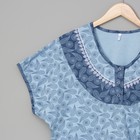 Пижама женская (футболка, бриджи) Цветочек синий, р-р 54 - Фото 3