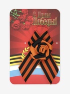 Георгиевская лента на 9 мая «Орден Победы», на магните, с цветком  (артикул 2805432)  большой выбор товаров оптом и в розницу по низким ценам с доставкой