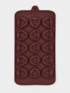 Форма для конфет и шоколада Доляна «Сердце», силикон, 23.2×12×1 см, 15 ячеек (d=3.3 см), коричневая - Фото 3
